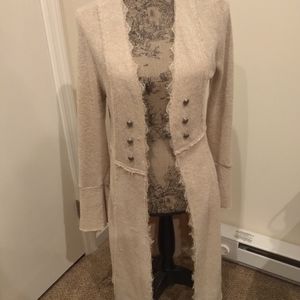 Beige long cardigan